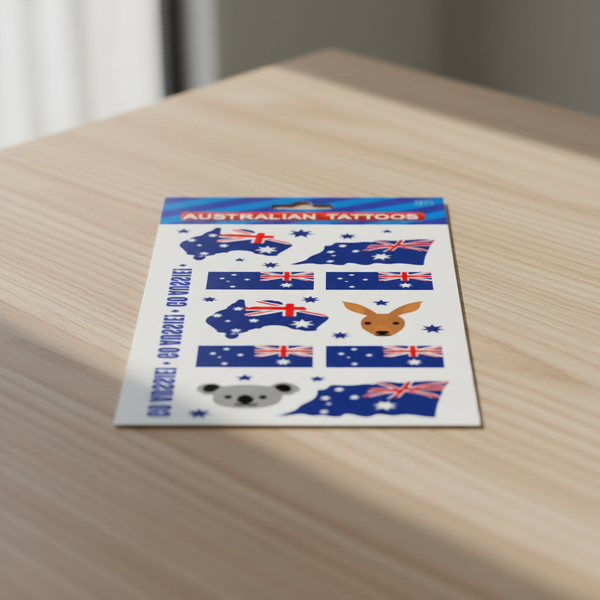 Body Tattoos Fake Temporary Face Australian Aussie Day Flag Contemporary Tats Press On Tattoos