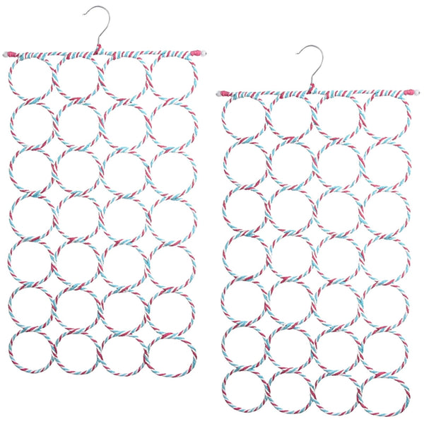 Br Apparel 2X 24 Hole Scarf Hanger Holder Storage Tie Belt Organiser Space Saver Hooks & Hangers