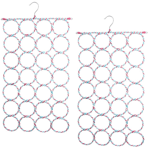 Br Apparel 2X 24 Hole Scarf Hanger Holder Storage Tie Belt Organiser Space Saver Hooks & Hangers