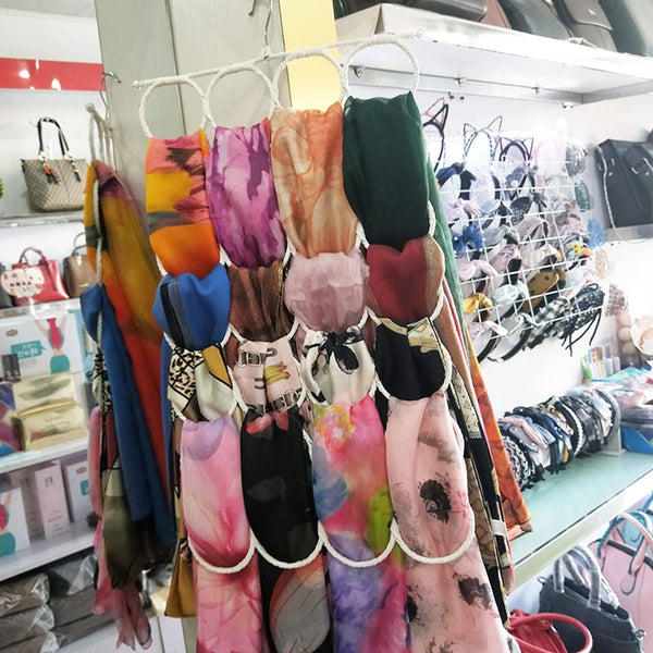 Br Apparel 2X 24 Hole Scarf Hanger Holder Storage Tie Belt Organiser Space Saver Hooks & Hangers