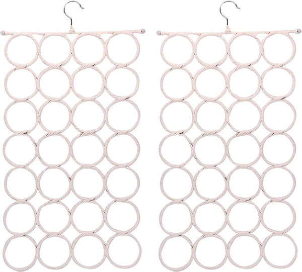 Br Apparel 2X 24 Hole Scarf Hanger Holder Storage Tie Belt Organiser Space Saver Hooks & Hangers