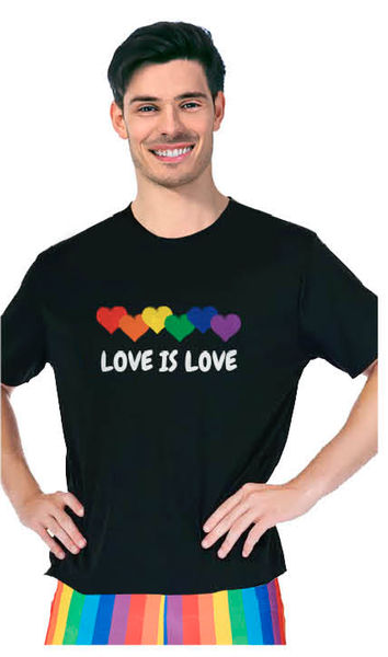 Adult Rainbow T Shirt Top Tee Gay Pride Lgbtq Love Is Black T Shirts