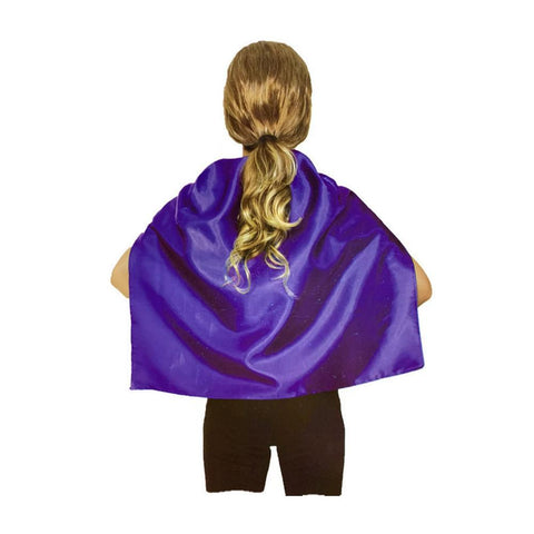 Br Costumes Short Cape Kids Childrens Party Vampire Coat School Team Colours Purple Wings