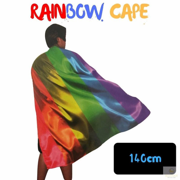 Br Costumes 140Cm Deluxe Rainbow Cape Party Fancy Dress Adult Size Unisex Costumes