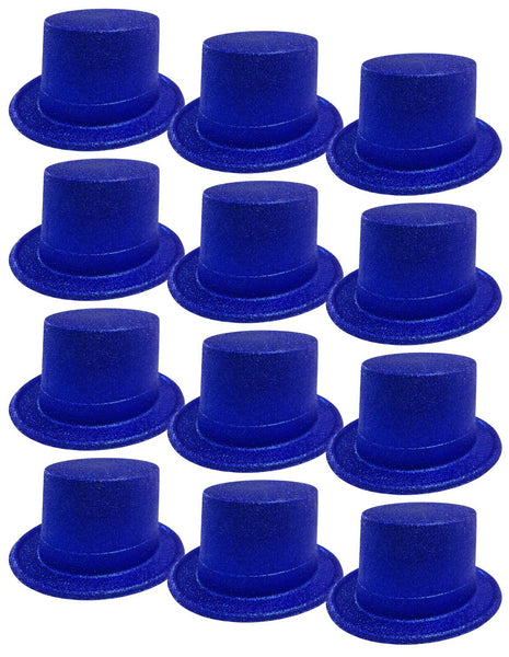Br Costumes 12X Blue Glitter Top Bulk Party Accessories Hats