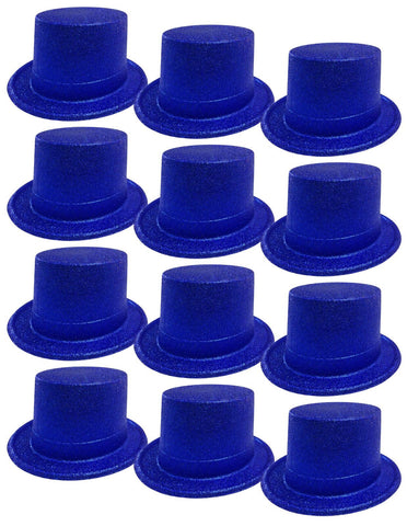 Br Costumes 12X Blue Glitter Top Bulk Party Accessories Hats