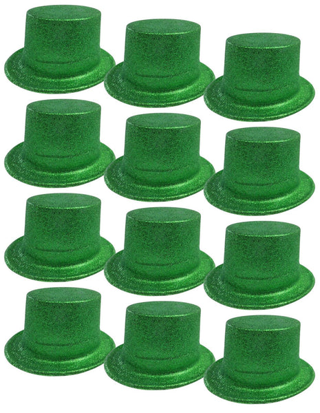 Br Costumes 12X Green Glitter Top Bulk Party Accessories Hats