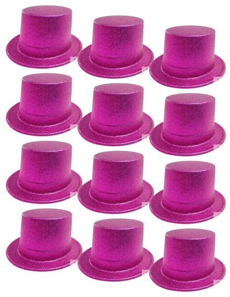 Br Costumes 12X Hot Pink Glitter Top Bulk Party Accessories Hats