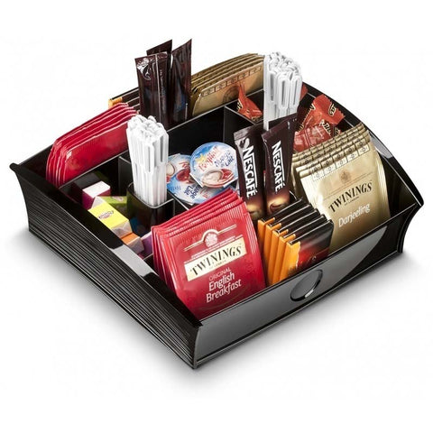Cep Tea Coffee Storage Home Office Organizer Organiser Distributor Tray Black Food Storage Containers