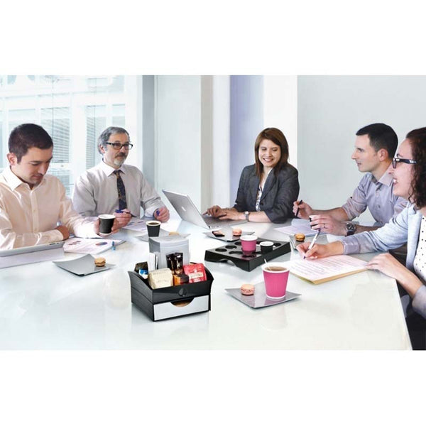 Cep Tea Coffee Storage Home Office Organizer Organiser Distributor Tray Black Food Storage Containers