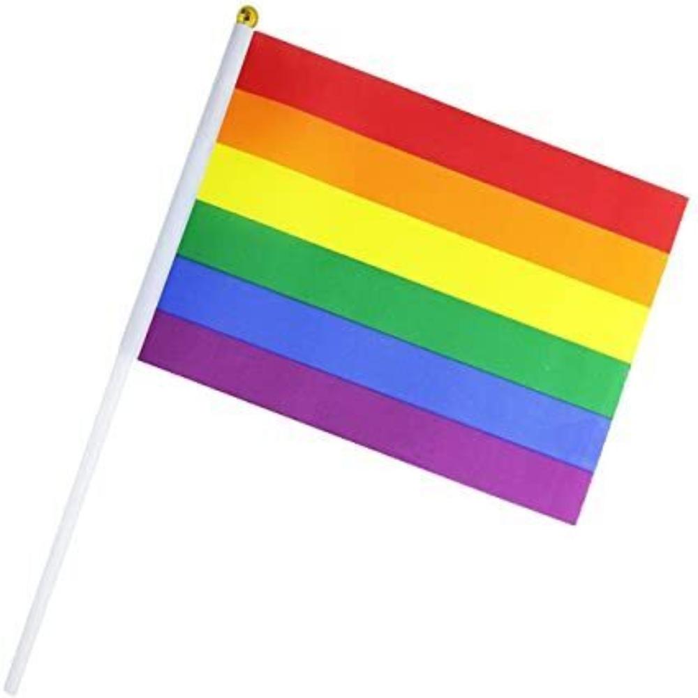 Rainbow Gay Pride Stick Flag Hand Held Mini Lgbt 1 Flags