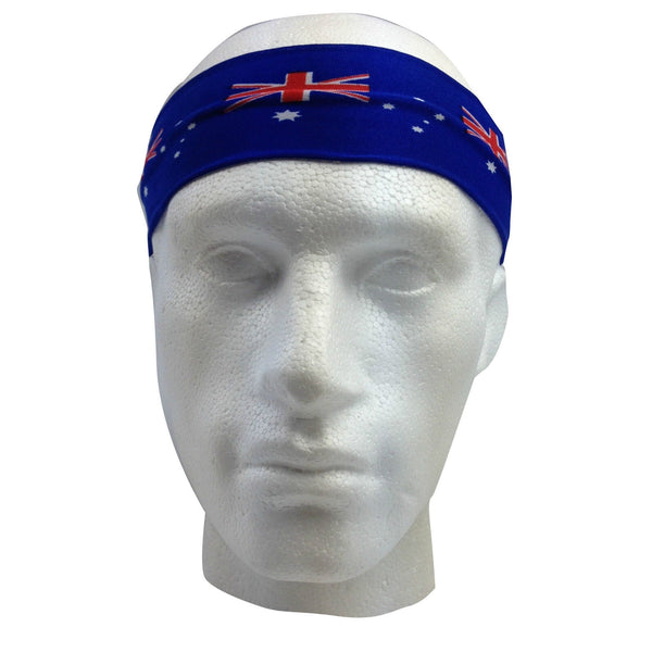 Br Costumes Aussie Flag Australia Headband For Tennis Cricket Day Oz Blue Wristbands & Headbands