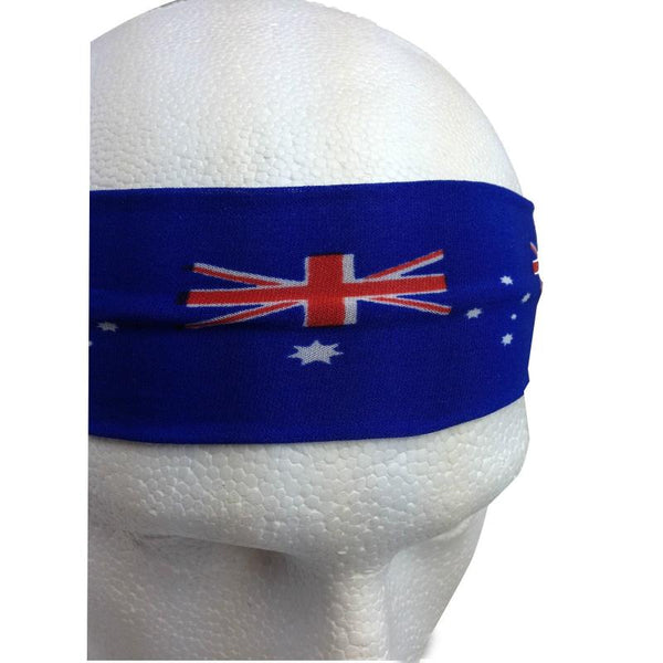 Br Costumes Aussie Flag Australia Headband For Tennis Cricket Day Oz Blue Wristbands & Headbands