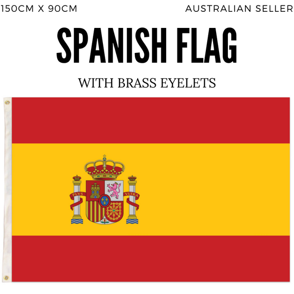 Spain Spanish Country Flag Heavy Duty Outdoor Espana 150Cm X 90Cm Flags