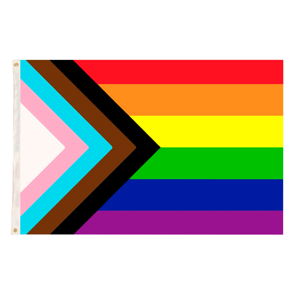 Br Costumes Deluxe Rainbow Progress Gay Pride Flag Lgbtq+ Lgbtqia Banner 150X90cm Flags