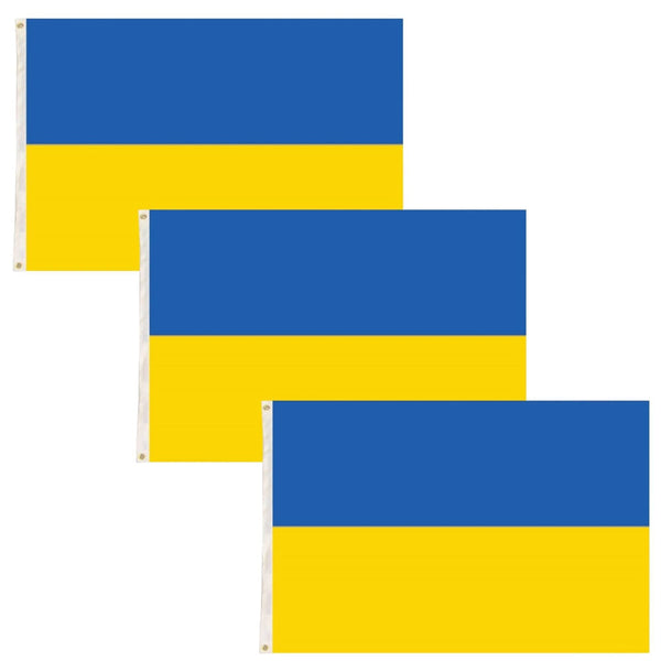 Flags Br Costumes 3X Ukraine Country Flag Ukrainian Heavy Duty With Metal Eyelets 150Cm 90Cm