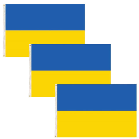 Br Costumes 3X Ukraine Country Flag Ukrainian Heavy Duty With Metal Eyelets 150Cm 90Cm Flags