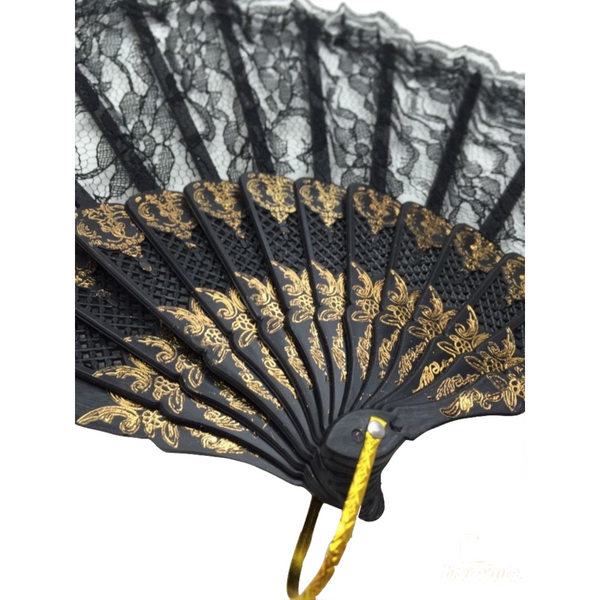 Br Costumes Lace Fan Hand Folding Wedding Party Bridal Spanish Accessory Black Hand Fans