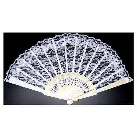 Br Costumes Lace Fan Hand Folding Wedding Party Bridal Spanish Accessory White Hand Fans
