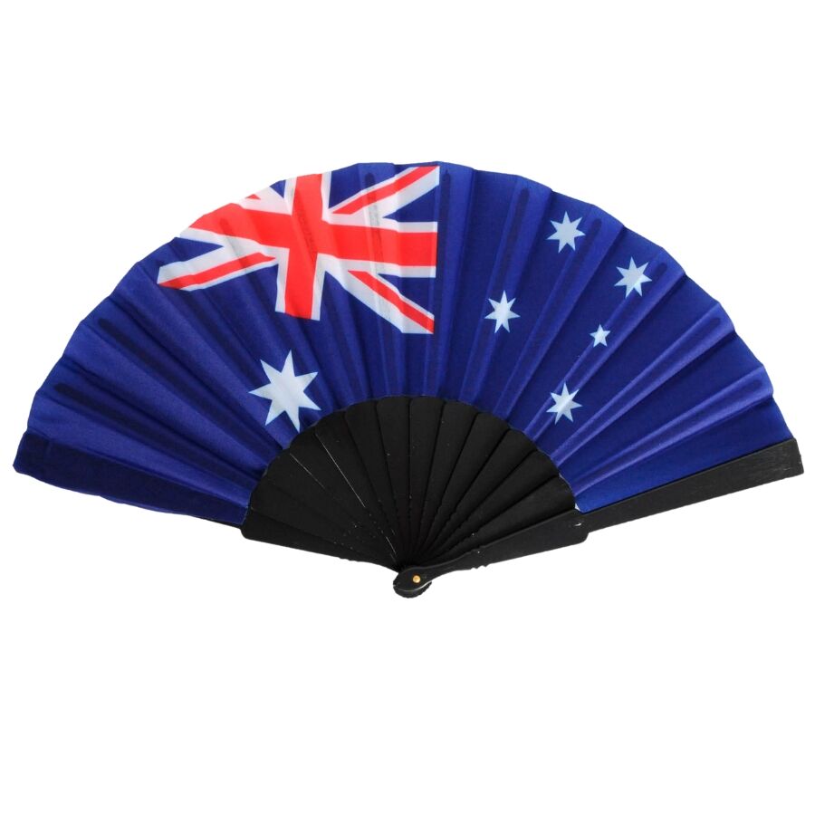 Br Costumes Australian Flag Folding Hand Fan Stylish Patriotic For Celebrations Day Hand Fans