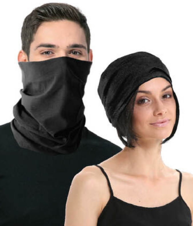 Br Costumes Seamless Tube Bandana Head Scarf Face Cover Mask Gaiter Ski Snow Plain Colours Black Scarves & Wraps
