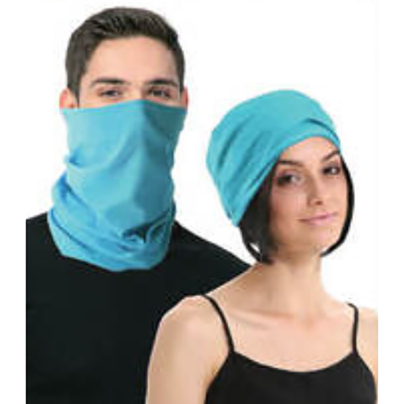 Br Costumes Seamless Tube Bandana Head Scarf Face Cover Mask Gaiter Ski Snow Plain Colours Light Blue Scarves