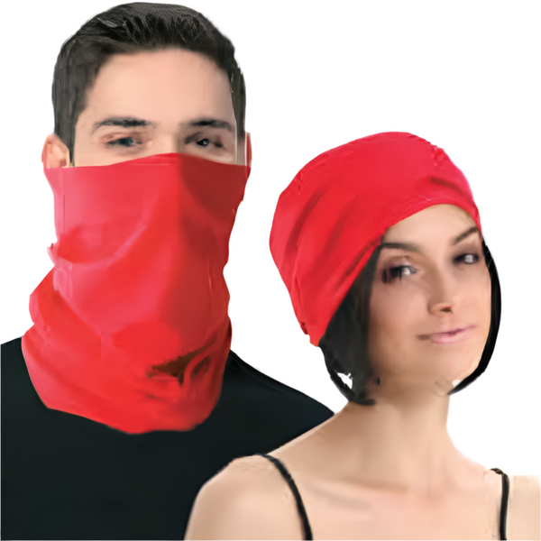 Br Costumes Seamless Tube Bandana Head Scarf Face Cover Mask Gaiter Ski Snow Plain Colours Red Scarves