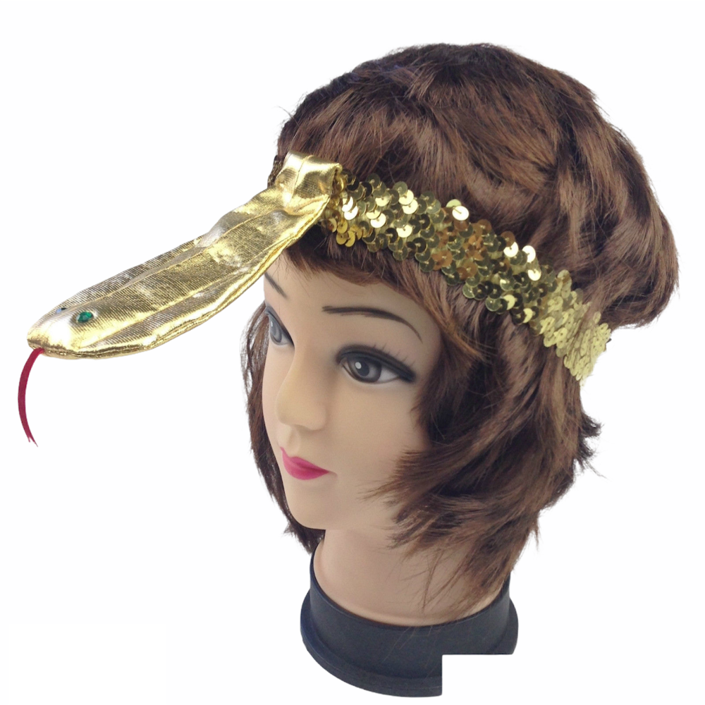 Br Costumes Sequin Egyptian Headband Flapper Headpiece W Snake Fancy Dress Cleopatra Hats
