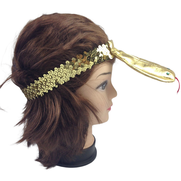 Br Costumes Sequin Egyptian Headband Flapper Headpiece W Snake Fancy Dress Cleopatra Hats