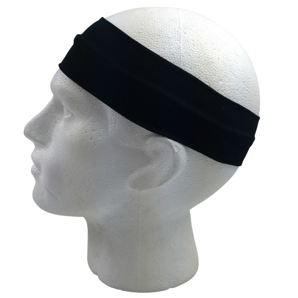 Br Costumes Plain Headband Elastic Stretch Sports Yoga Hair Band Unisex 8Cm Wide Wrap Wristbands & Headbands