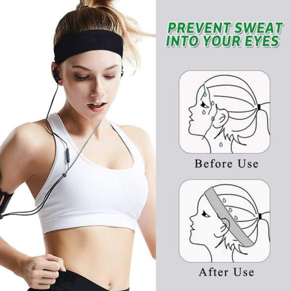 Br Costumes Plain Headband Elastic Stretch Sports Yoga Hair Band Unisex 8Cm Wide Wrap Wristbands & Headbands