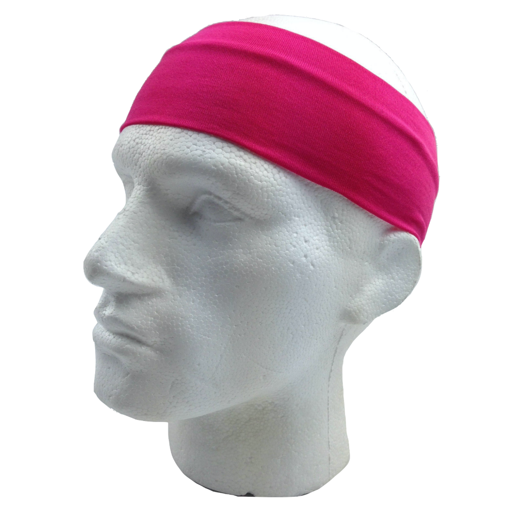 Br Costumes Plain Headband Elastic Stretch Sports Yoga Hair Band Unisex 8Cm Wide Wrap Hot Pink Headbands