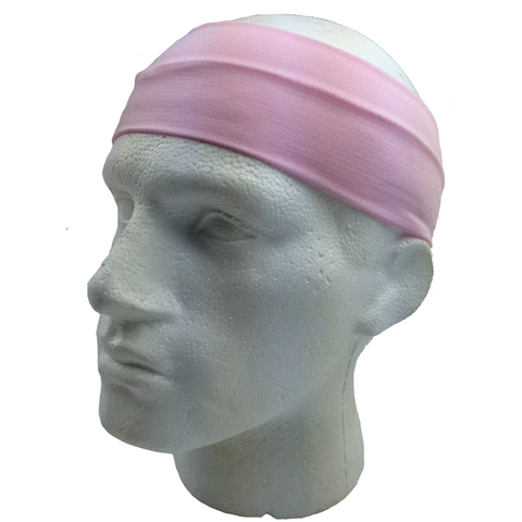 Br Costumes Plain Headband Elastic Stretch Sports Yoga Hair Band Unisex 8Cm Wide Wrap Light Pink Headbands