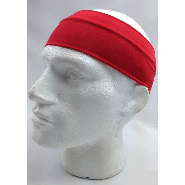Br Costumes Plain Headband Elastic Stretch Sports Yoga Hair Band Unisex 8Cm Wide Wrap Red Headbands