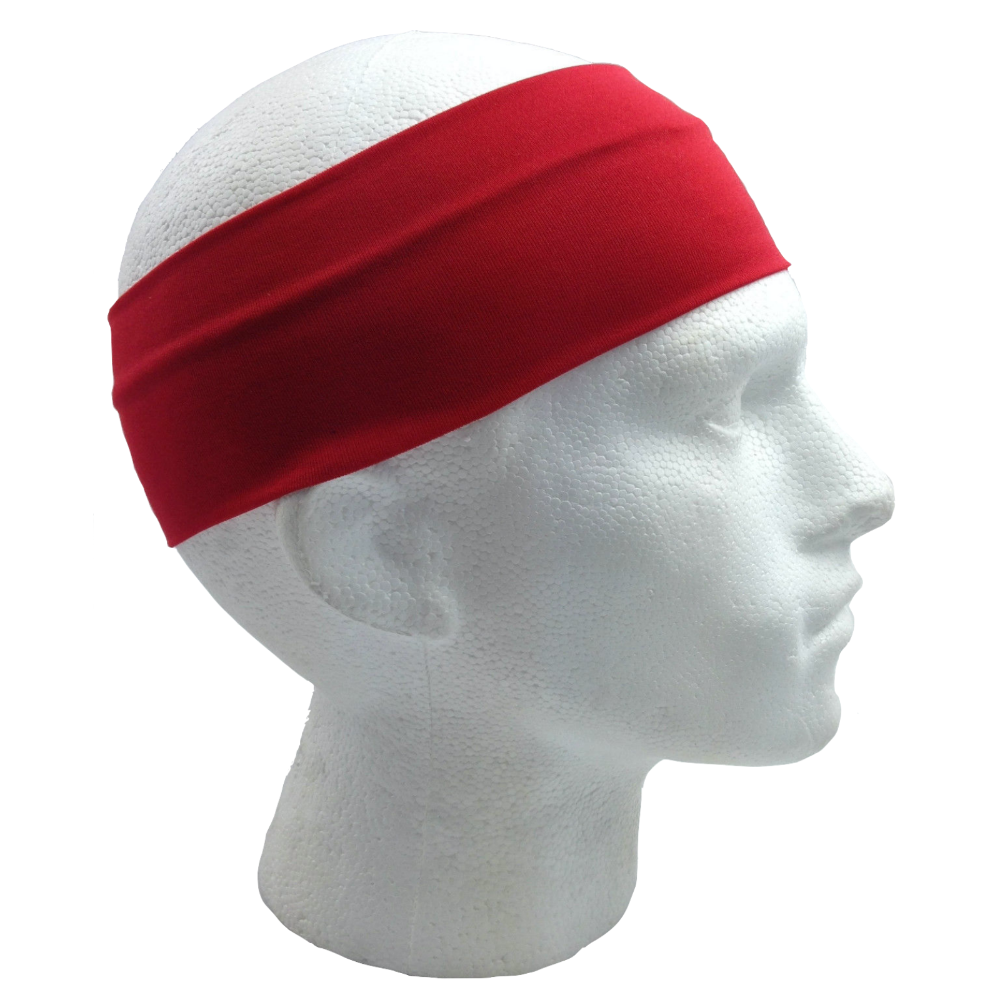 Br Costumes Plain Headband Elastic Stretch Sports Yoga Hair Band Unisex 8Cm Wide Wrap Red Headbands