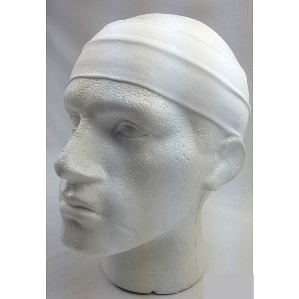 Br Costumes Plain Headband Elastic Stretch Sports Yoga Hair Band Unisex 8Cm Wide Wrap White Headbands