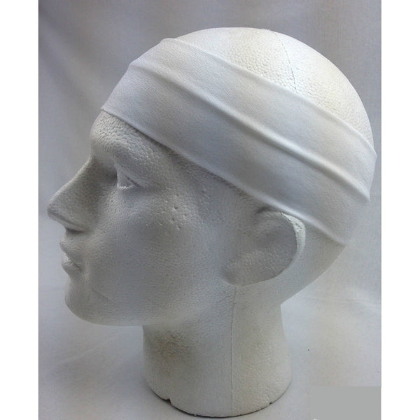 Br Costumes Plain Headband Elastic Stretch Sports Yoga Hair Band Unisex 8Cm Wide Wrap White Headbands