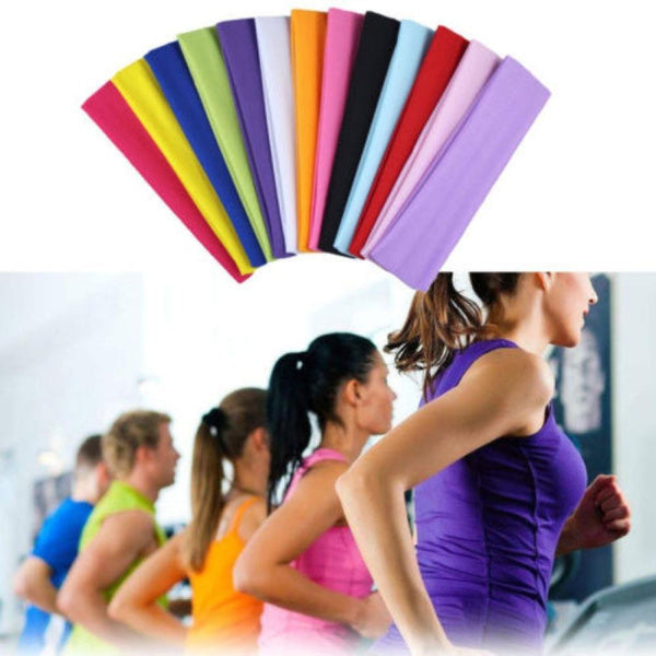 Br Costumes Plain Headband Elastic Stretch Sports Yoga Hair Band Unisex 8Cm Wide Wrap White Headbands