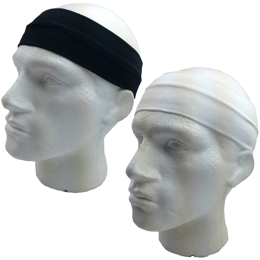 Br Costumes 2Pc Set Plain Headband Elastic Stretch Sports Yoga Hair Band Unisex Wide Wrap Wristbands & Headbands