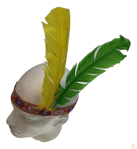 Br Costumes Indian Two Feather Headband Headdress Fancy Dress Native American Party Hats