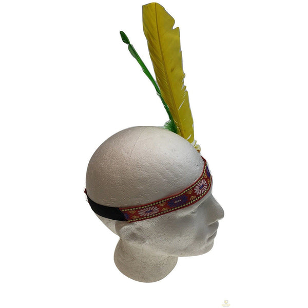 Br Costumes Indian Two Feather Headband Headdress Fancy Dress Native American Party Hats