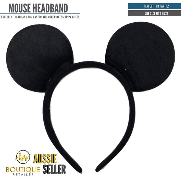 Br Costumes Mickey Minnie Mouse Headband Halloween Party Hair Band Black Hats