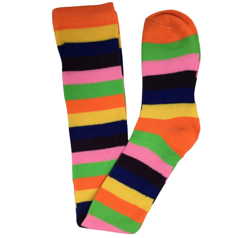 Br Costumes Over The Knee Plain Striped High Thigh Ladies Long Womens Stripey Stocking Pink Rainbow Socks