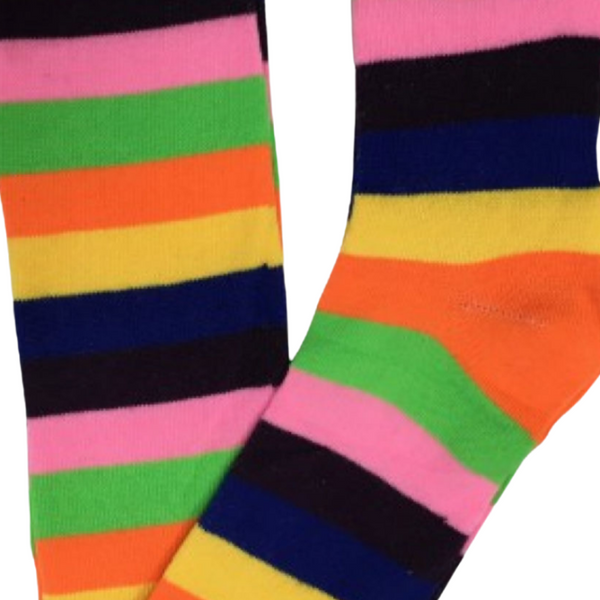 Br Costumes Over The Knee Plain Striped High Thigh Ladies Long Womens Stripey Stocking Pink Rainbow Socks