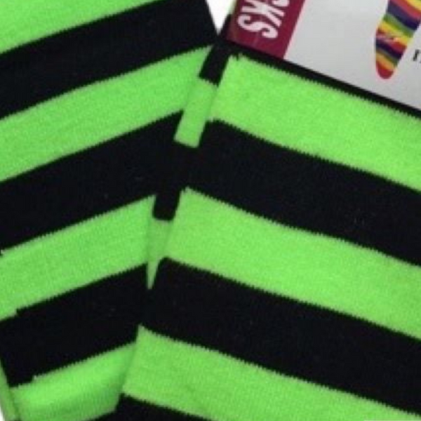Br Costumes Over The Knee Plain Striped High Thigh Ladies Long Womens Stripey Stocking Green Black Socks