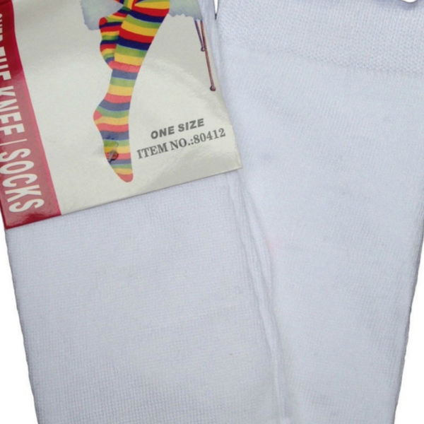 Br Costumes Over The Knee Plain Striped High Thigh Ladies Long Womens Stripey Stocking White Socks
