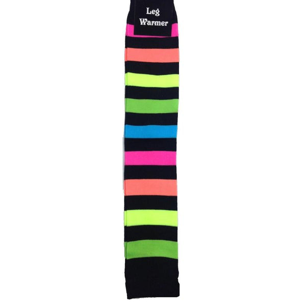 Br Costumes Rainbow Party Fine Stretch Ladies Girls Fancy Dress With Black Stripe Leg Warmers