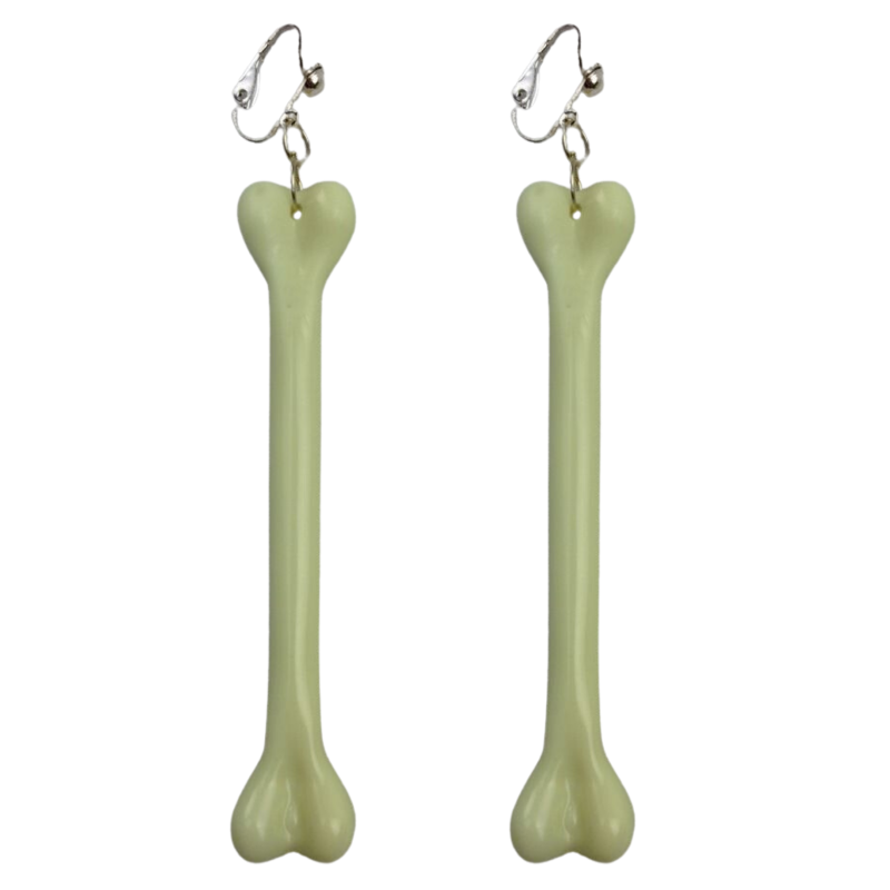 Veile Studios Br Costumes Cavewoman Accessory Jewellery Rings Dress Medieval Bones Longer (9.5Cm Approx) Earrings