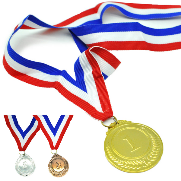 Br Costumes Set Of 3 Gold Silver Bronze Medals Sports Day Awards School Events Olympics Parties Other Party Supplies
