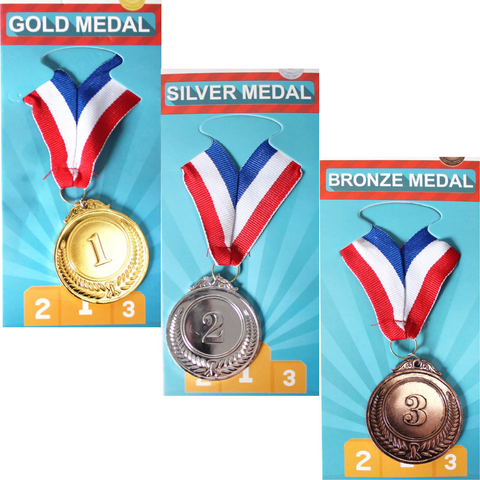 Br Costumes Set Of 3 Gold Silver Bronze Medals Sports Day Awards School Events Olympics Parties Other Party Supplies
